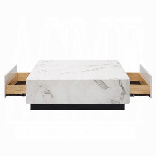 Acme Fritzy Engineered Stone Square Coffee Table - Image 7