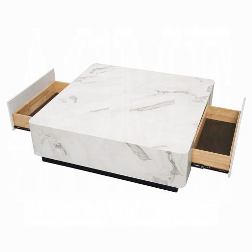 Acme Fritzy Engineered Stone Square Coffee Table - Image 8