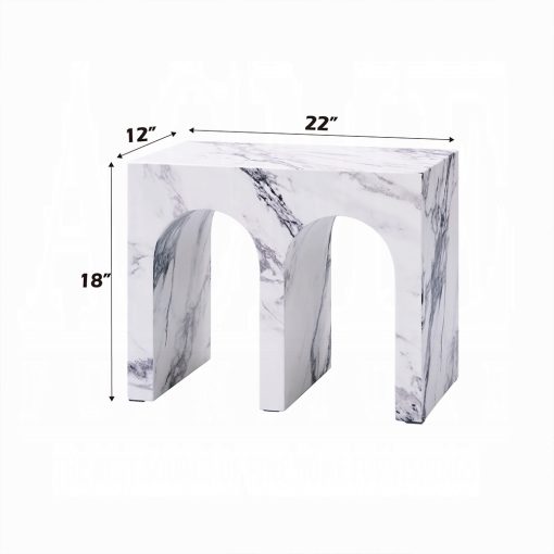 Acme Fritzy Engineered Stone Square End Table - Image 4