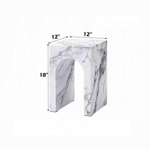 Acme Fritzy Engineered Stone End Table - Image 4