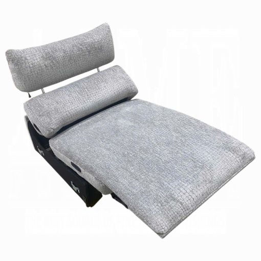Acme Fullar Light Gary Chenille Modular Power Motion Armless Recliner - Image 2