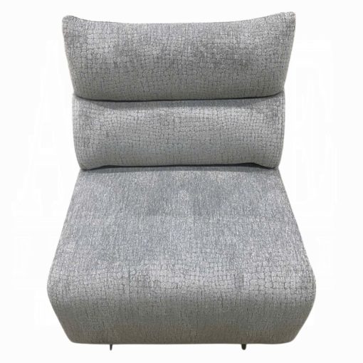 Acme Fullar Light Gary Chenille Modular Power Motion Armless Recliner - Image 3
