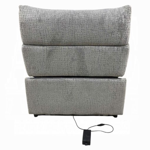 Acme Fullar Light Gary Chenille Modular Power Motion Armless Recliner - Image 4