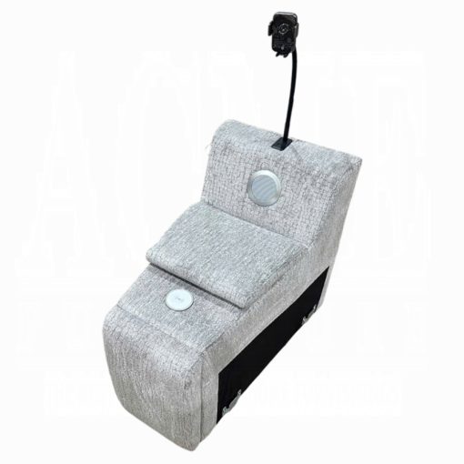 Acme Fullar Light Gary Chenille Modular Console with Wireless Charger - Image 2