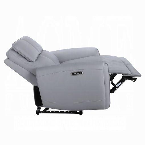 Acme Jeromie Gray Synthetic Leather Power Motion Sofa w/USB Port - Image 4
