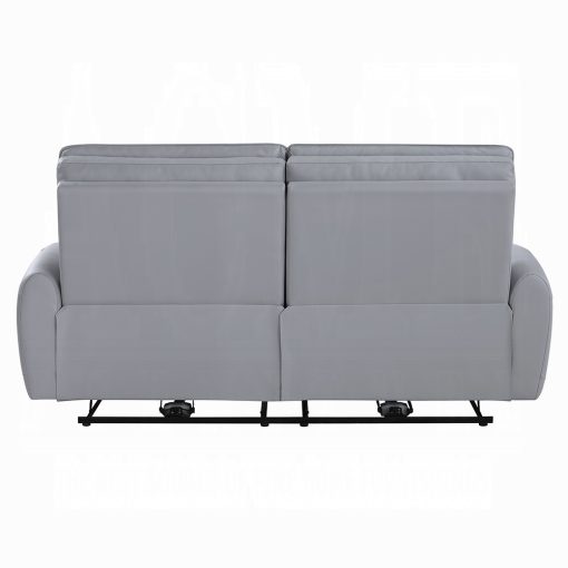 Acme Jeromie Gray Synthetic Leather Power Motion Sofa w/USB Port - Image 5