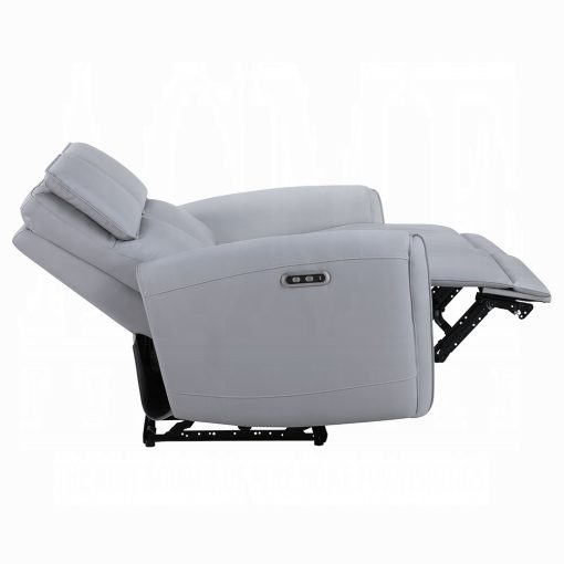 Acme Jeromie Gray Synthetic Leather Power Motion Loveseat w/USB Port - Image 4