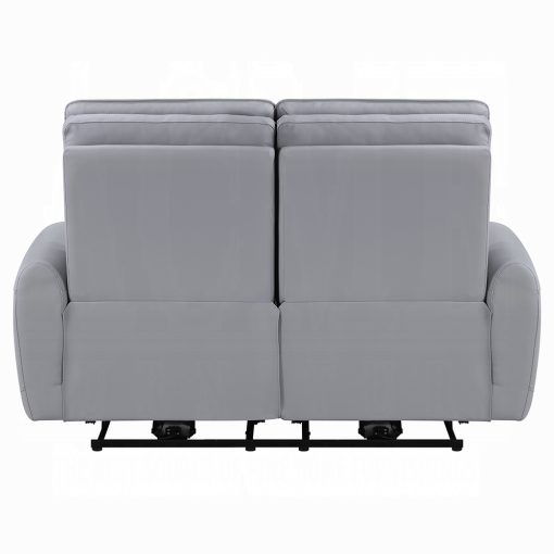 Acme Jeromie Gray Synthetic Leather Power Motion Loveseat w/USB Port - Image 5