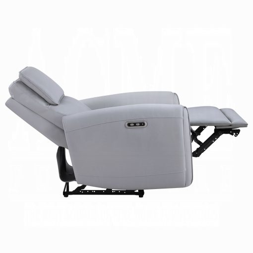 Acme Jeromie Gray Synthetic Leather Power Motion Recliner w/USB Port - Image 4