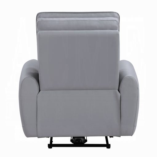 Acme Jeromie Gray Synthetic Leather Power Motion Recliner w/USB Port - Image 5