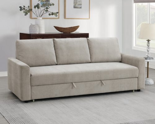 Acme Leira Beige Linen Sofa w/Sleeper