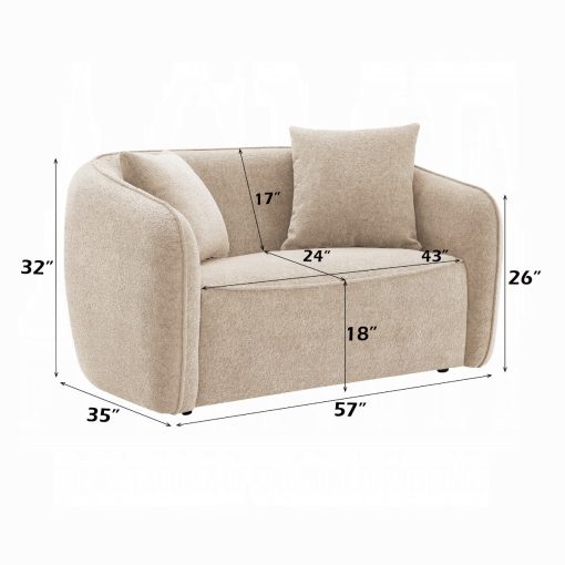 Acme Keith Chenille Loveseat w/2 Pillows - Image 17