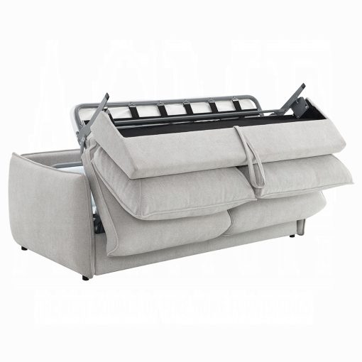 Acme Jinn Beige Chenille Sofa w/Sleeper - Image 6