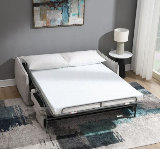 Acme Jinn Beige Chenille Sofa w/Sleeper - Image 10