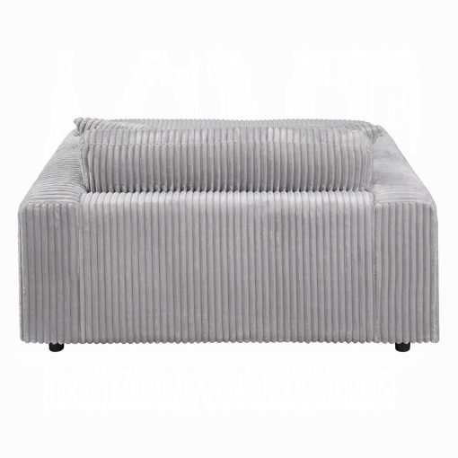 Acme Hilde Cordoury Chaise with 2 Pillows - Image 5
