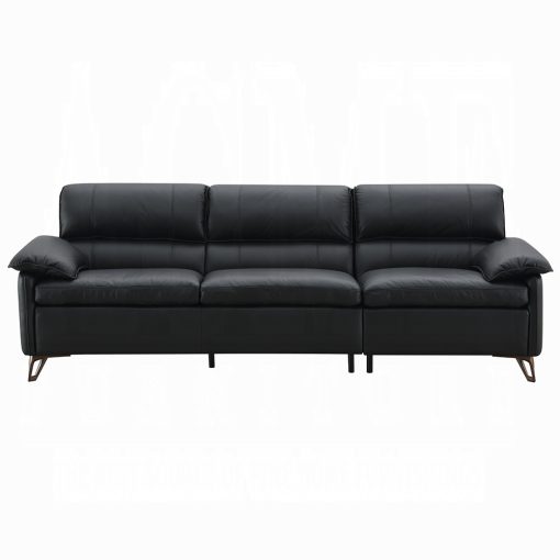 Acme Eilene Black Top Grain Leather Sofa - Image 3