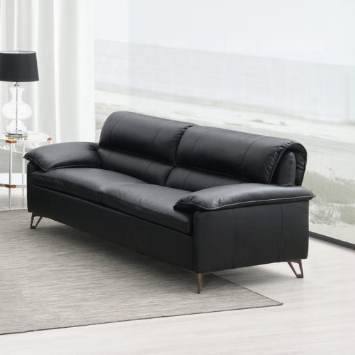 Acme Eilene Black Top Grain Leather Loveseat