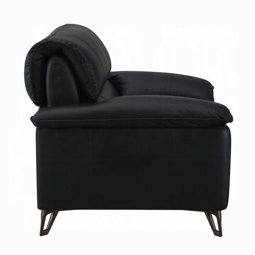 Acme Eilene Black Top Grain Leather Loveseat - Image 4