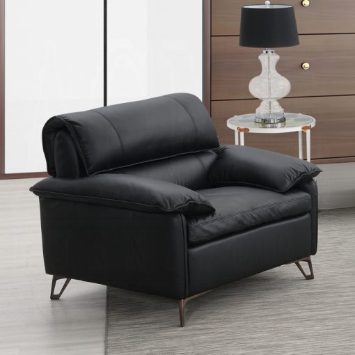Acme Eilene Black Top Grain Leather Chair