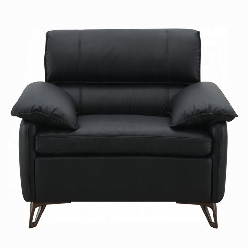 Acme Eilene Black Top Grain Leather Chair - Image 3