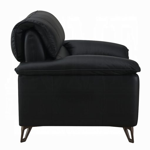Acme Eilene Black Top Grain Leather Chair - Image 4