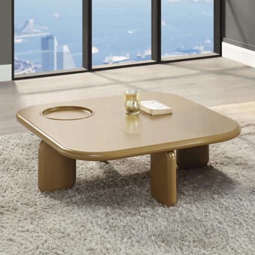 Acme Joane Yellowish Brown & Light Gray High Gloss Coffee Table