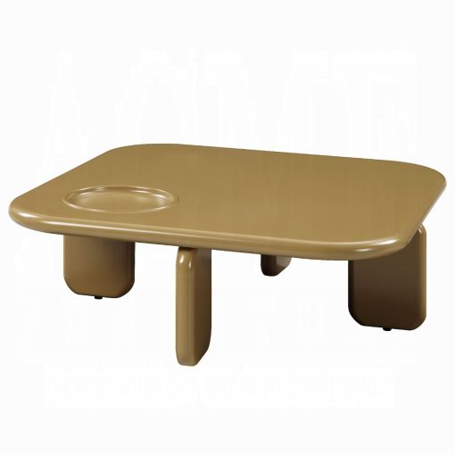 Acme Joane Yellowish Brown & Light Gray High Gloss Coffee Table - Image 2
