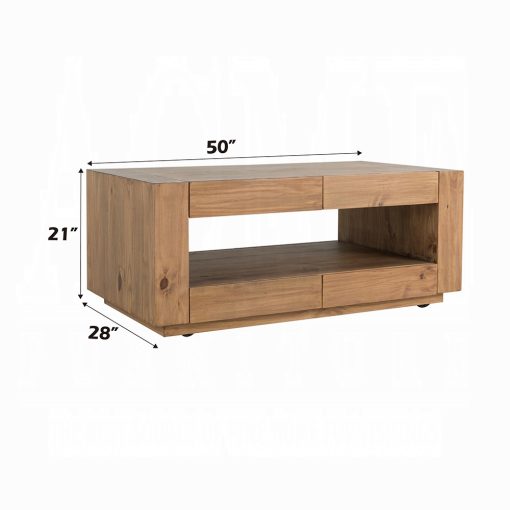 Acme Harlan Oak Coffee Table - Image 7