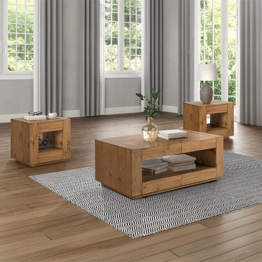 Acme Harlan Oak Coffee Table - Image 13