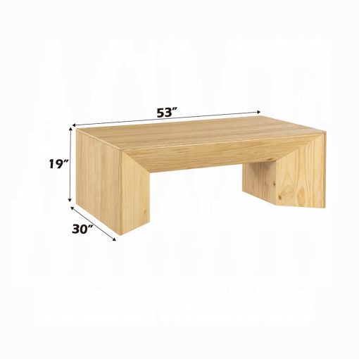 Acme Harold Natural Oak Coffee Table - Image 6