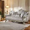 Acme Libertee Beige Fabric & Champagne Sofa w/5 Pillows