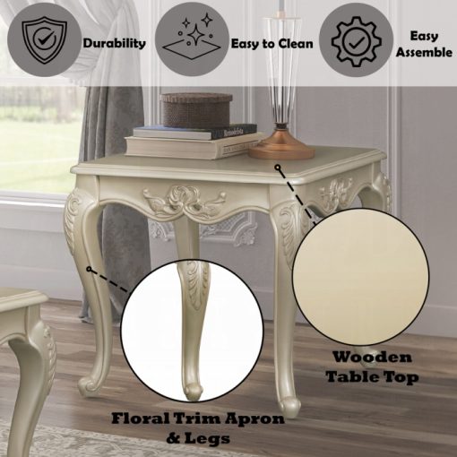 Acme Libertee Champagne End Table - Image 6
