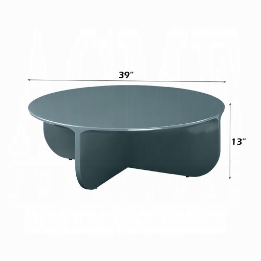 Acme Lamond Teal High Gloss Coffee Table - Image 5