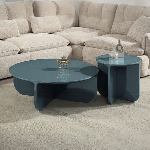 Acme Lamond Teal High Gloss Coffee Table - Image 6