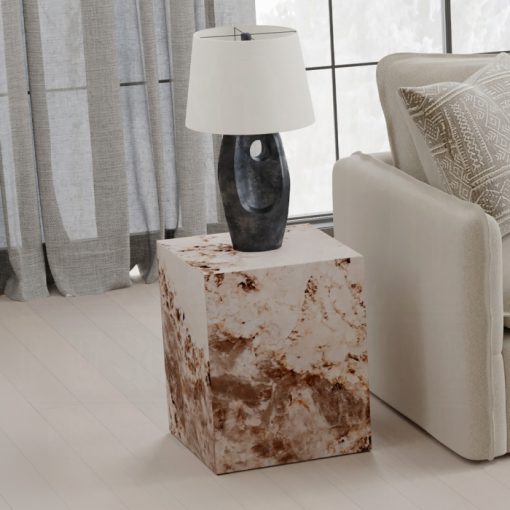 Acme Fultan Engineered Stone End Table