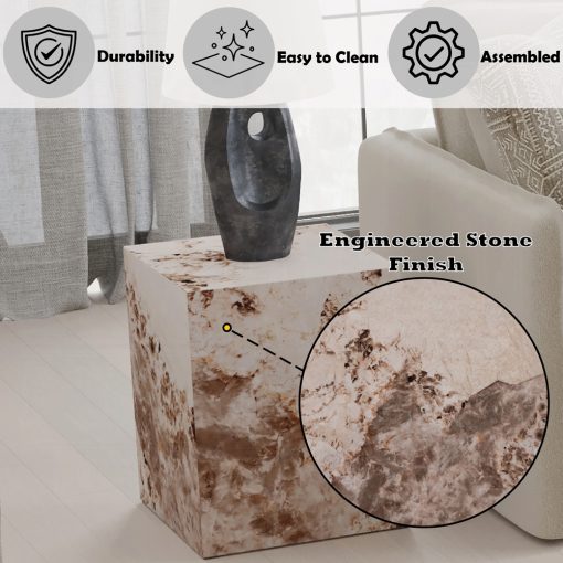 Acme Fultan Engineered Stone End Table - Image 7