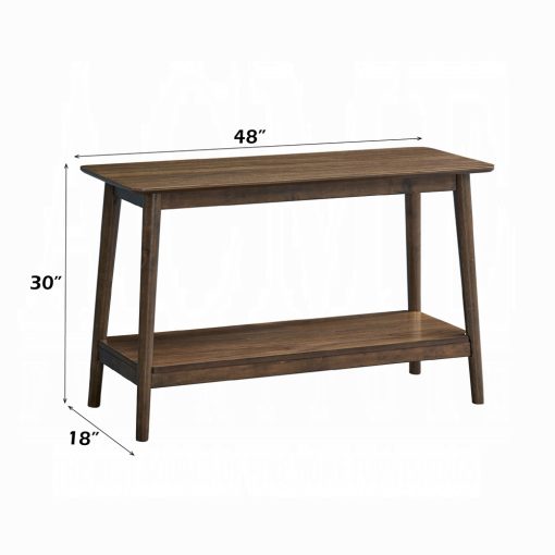 Acme Lamonte Walnut Sofa Table w/Shelf - Image 7