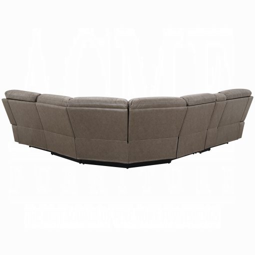 Acme Kantu Brown Synthetic Leather Motion Sectional Sofa - Image 5