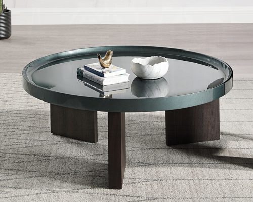 Acme Lakita Blackish Green/ Dark Blond High Gloss & Smoked Oak Coffee Table