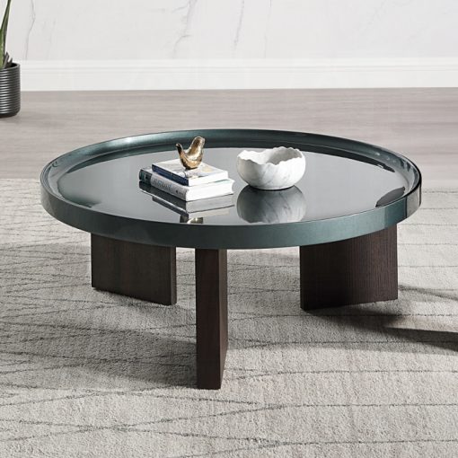 Acme Lakita Blackish Green/ Dark Blond High Gloss & Smoked Oak Coffee Table