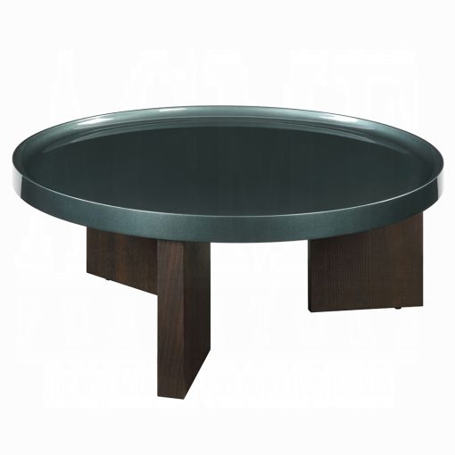 Acme Lakita Blackish Green/ Dark Blond High Gloss & Smoked Oak Coffee Table - Image 2