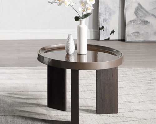 Acme Lakita Blackish Green/ Dark Blond High Gloss & Smoked Oak End Table
