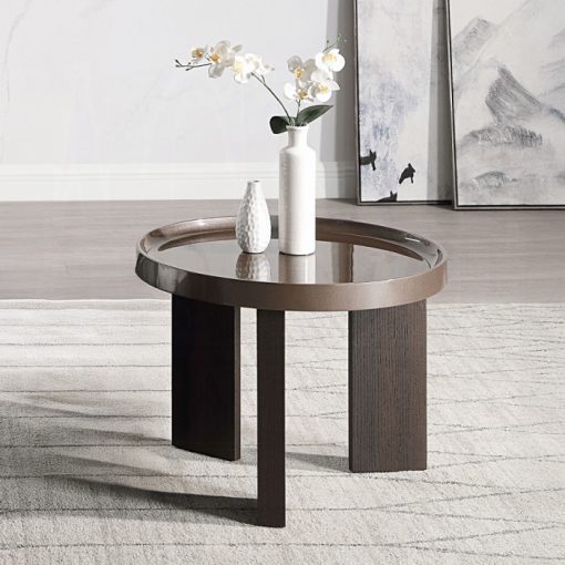 Acme Lakita Blackish Green/ Dark Blond High Gloss & Smoked Oak End Table