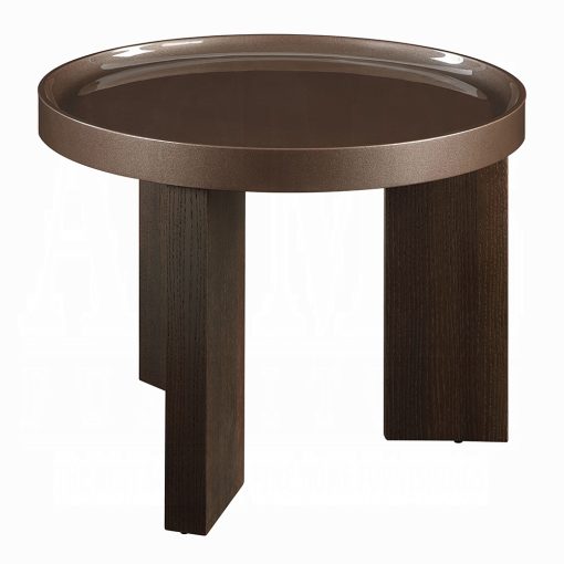 Acme Lakita Blackish Green/ Dark Blond High Gloss & Smoked Oak End Table - Image 2