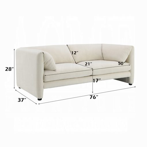 Acme Jaeda Beige Linen Loveseat - Image 9