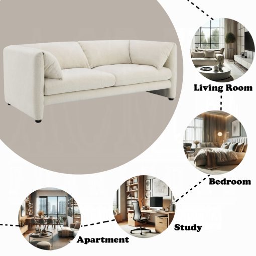 Acme Jaeda Beige Linen Loveseat - Image 10