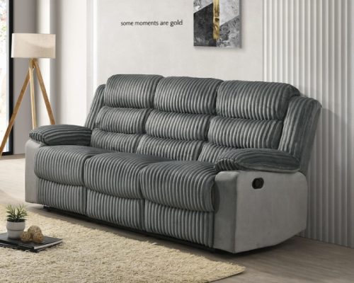 Acme Lesley Gray Corduroy & Velvet Motion Sofa