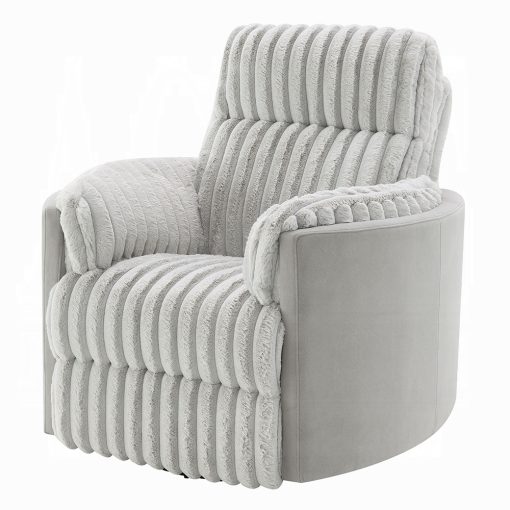 Acme Emee Gray Corduroy Glider Recliner with Swivel - Image 3