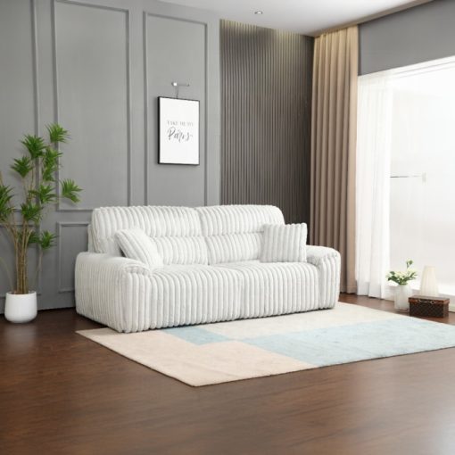 Acme Jaya Mondo Grey Corduroy Power Motion Sofa w/Sleeper & USB Port