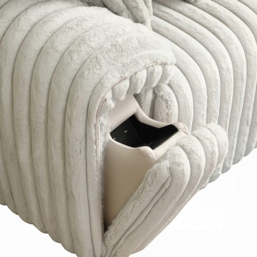 Acme Jaya Mondo Grey Corduroy Power Motion Sofa w/Sleeper & USB Port - Image 10